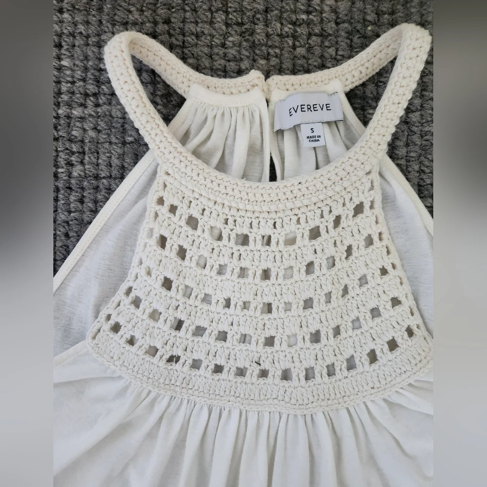 Evereve Joan Crochet Neck Halter Top, Size Small, NWOT - Picture 3 of 8